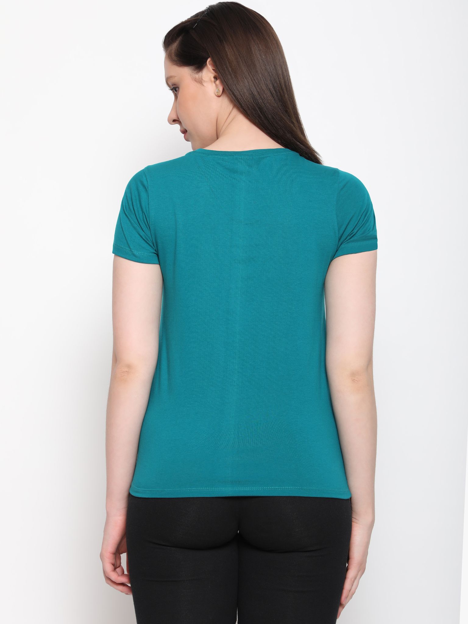 OUTFLITS Ladies Solid Tshirts