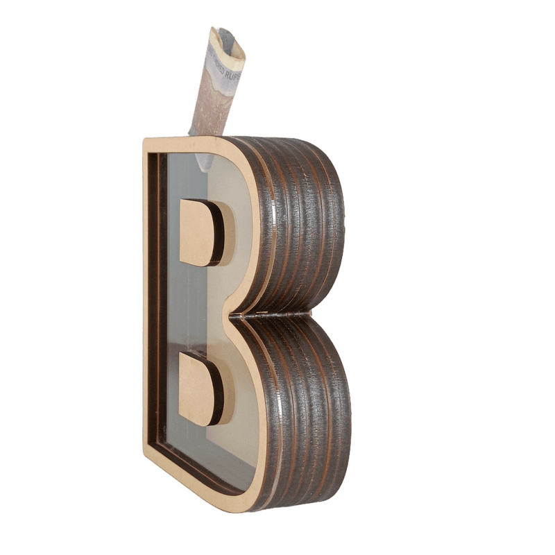 Pick Your Letter Wooden Money Bank | Piggy Bank
