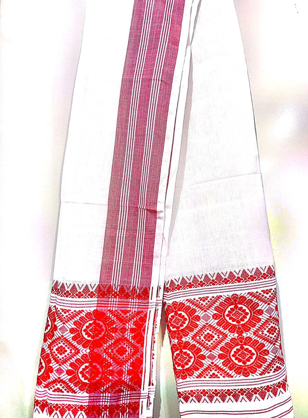 Assamese Gamcha Cotton 110 GSM Bath, Beach, Face, Hair, Hand, Sport Gamcha Set