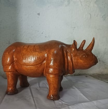 Wooden craft Kaziranga Rhino Wooden craft Kaziranga Rhino