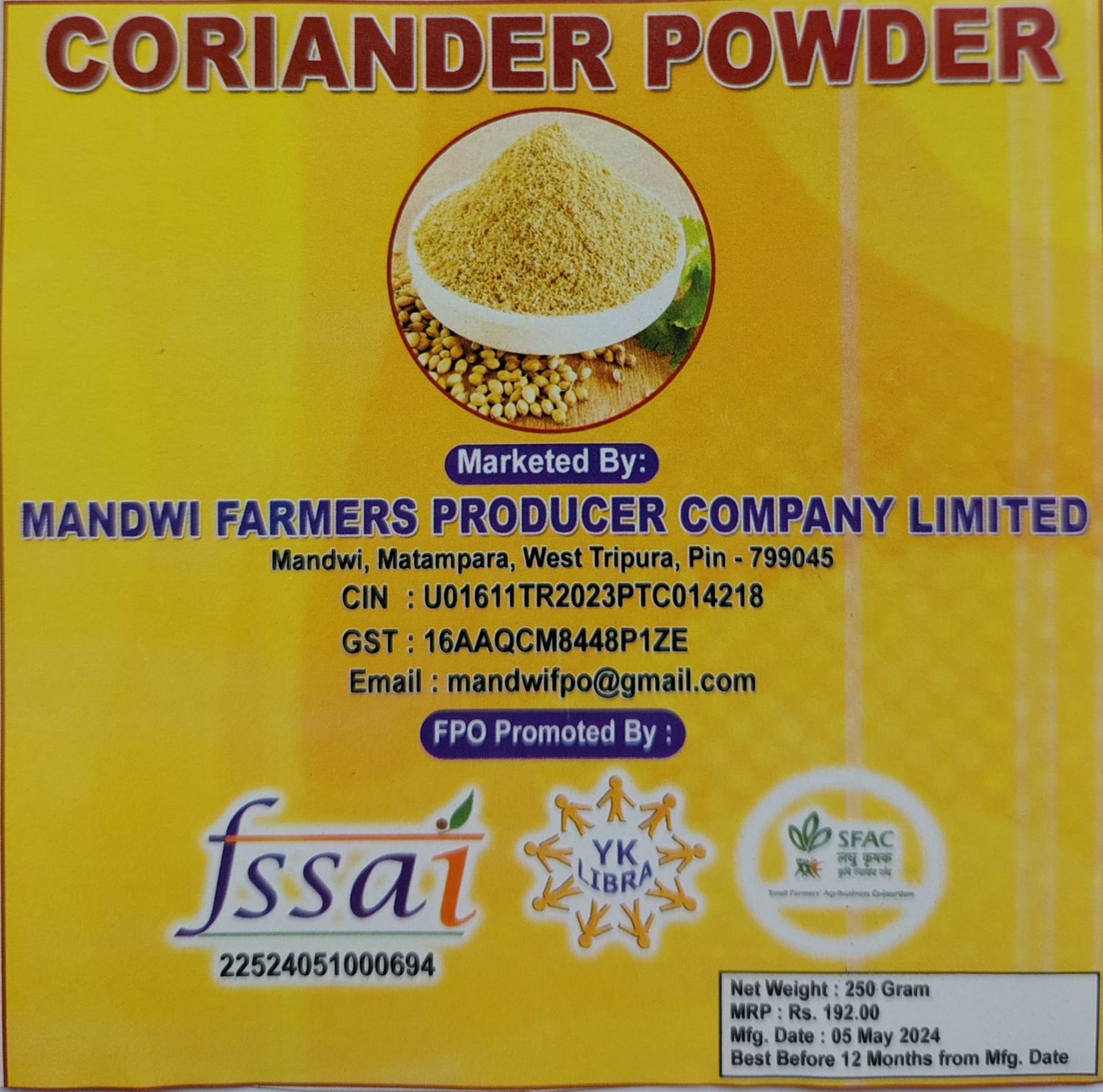 Coriander Powder ( Dhanai)