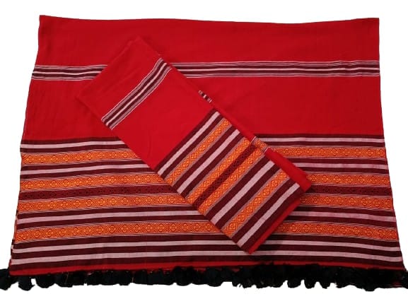 Traditional Handmade Karbi Rubi Jura/Sador Mekhela