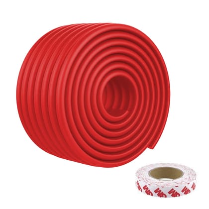 Safe-O-Kid' (Set of 1), Soft Cushioned 6.4 Ft / 2 Mtr Multi Functional Edge Guards with Strong 3M Adhesive, Safety for Sharp Edges for Babies- Red Safe-O-Kid' (Set of 1), Soft Cushioned 6.4 Ft / 2 Mtr Multi Functional Edge Guards with Strong 3M Adhesive, Safety for Sharp Edges for Babies- Red