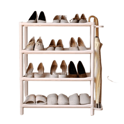 4 Tier Plastic Shoe Rack for home Chappal Slipper Sneakers Stand