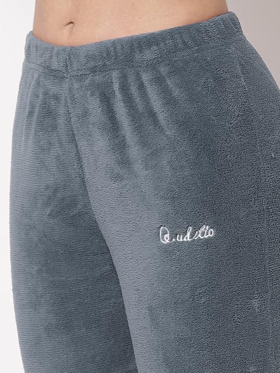 Combo Pack of 2 Women Winter Nightsuit Ladies Warm Night Suit Girls Pyjama Women's Top and Pajama Pants Regular Fit Pyjama Set