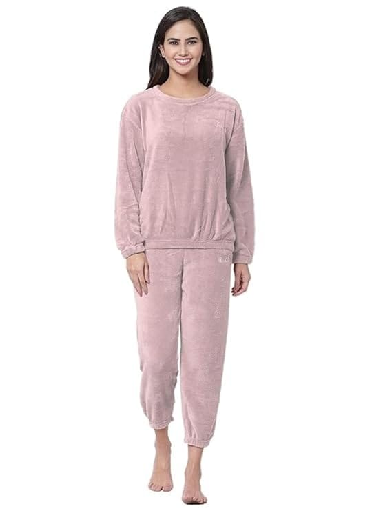 Combo Pack of 2 Women Winter Nightsuit Ladies Warm Night Suit Girls Pyjama Women's Top and Pajama Pants Regular Fit Pyjama Set