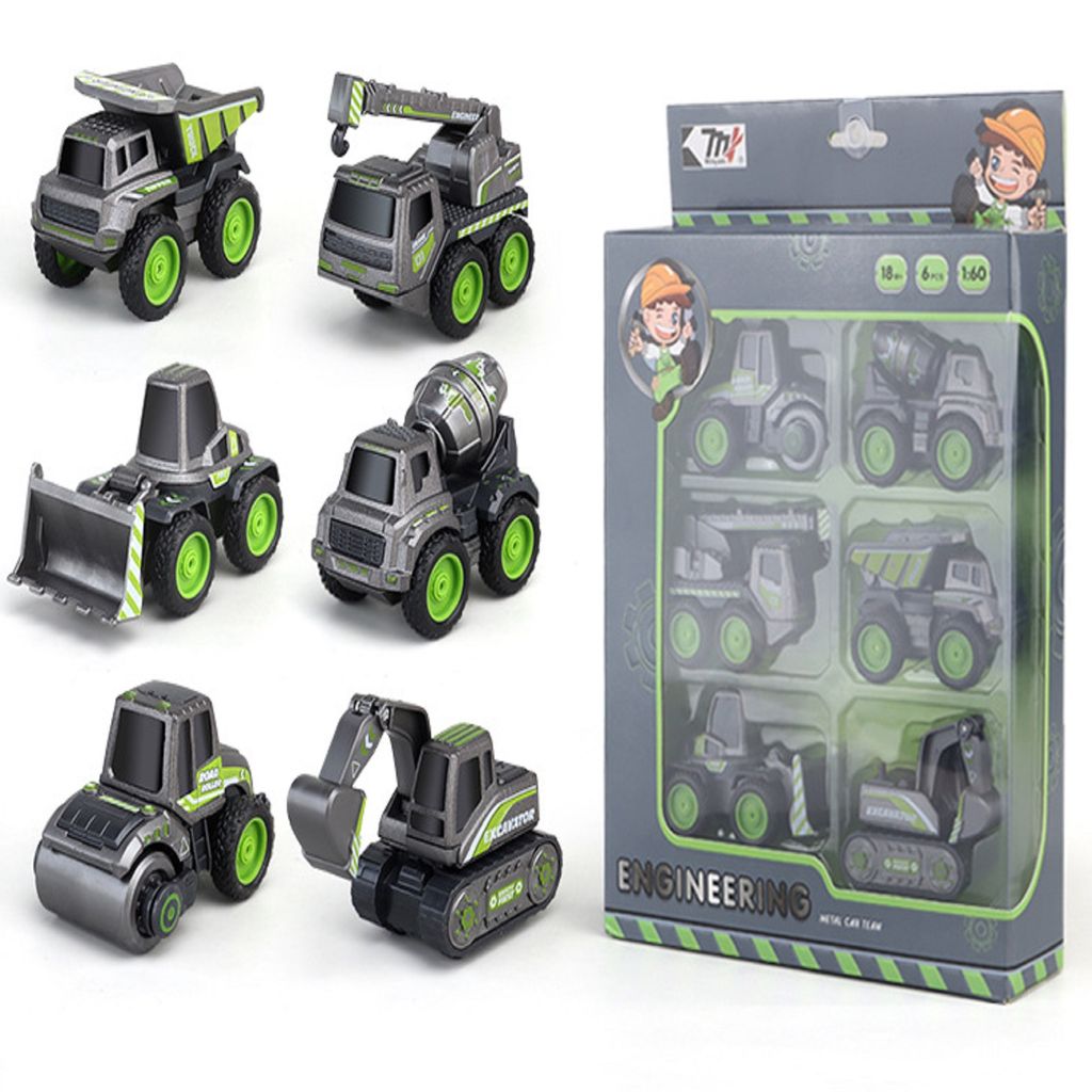 KTRS Enterprise 6 Pieces Construction Toy Trucks 1:60 Engineering Vehicles Excavator Crane Forklift Model - Toys and Games | Buy online on ZillyBuy