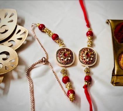Glamvila Rakhi-Lumba Set/ Couple Rakhi