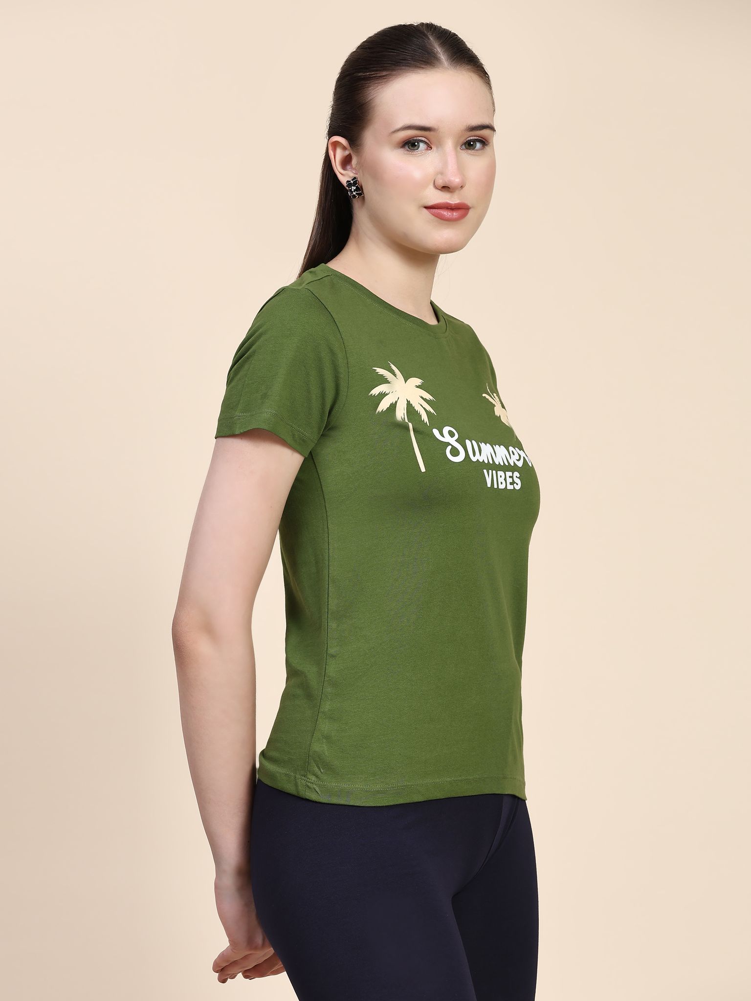OUTFLITS Ladies Printed Tshirt