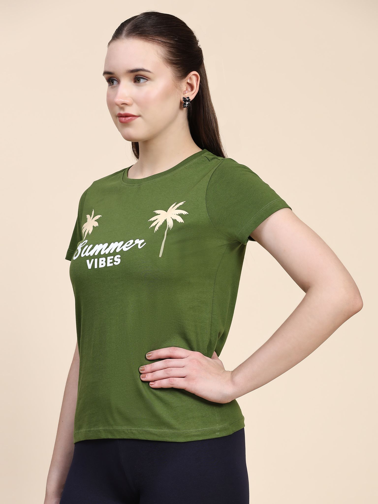 OUTFLITS Ladies Printed Tshirt