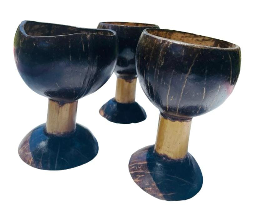 ASOMI HANDICFRAFT Coconut Shell Craft Dessert Cup