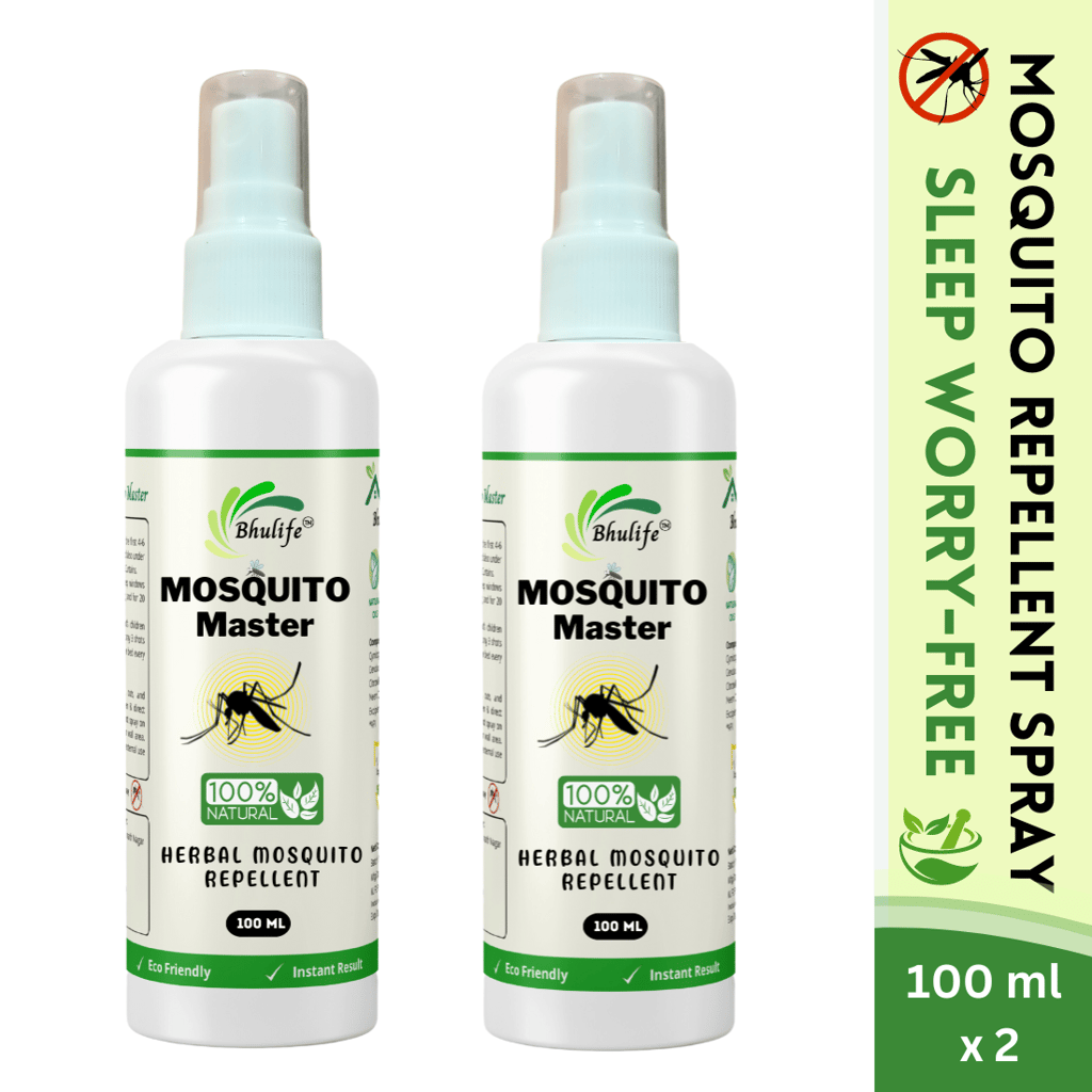 Bhulife Organic Mosquito Repellent Spray | Flying Insect Repellent Spray | 12 hrs Protection | 100MLx2 - Fresheners and Repellents | Buy online on ZillyBuy