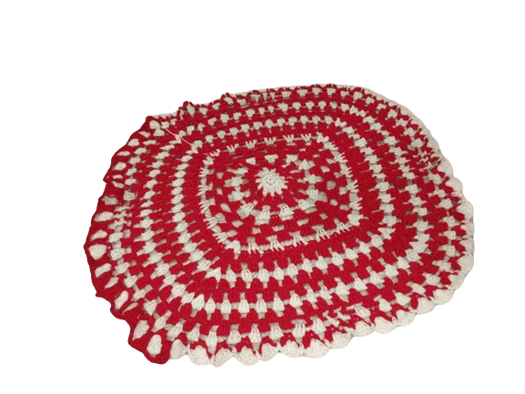 ASOMI BRAND  Round Reversible Woolen Floor mat Set (Pack of 1)