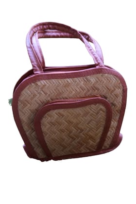 Handcrafted Woven Handbag with Elegant Handle