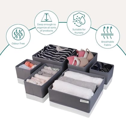 6 PCs Wardrobe Organizer For Clothes, Almirah Cupboard Organizer For Clothes