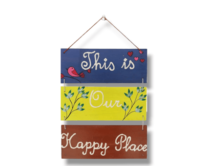 Aarya handicraft wooden home "This is over happy place" Wall Hanging for home decor kitchen| living room|door|wall decoration.