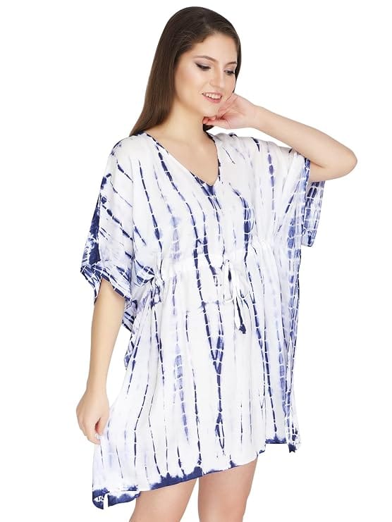 Women' s Solid V-Neck Bikini Cover Up Swimsuit Bathing Beach Dress