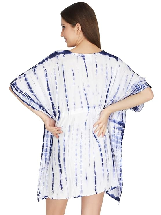 Women' s Solid V-Neck Bikini Cover Up Swimsuit Bathing Beach Dress