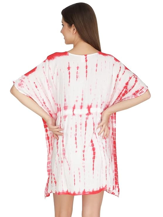 Women' s Solid V-Neck Bikini Cover Up Swimsuit Bathing Beach Dress