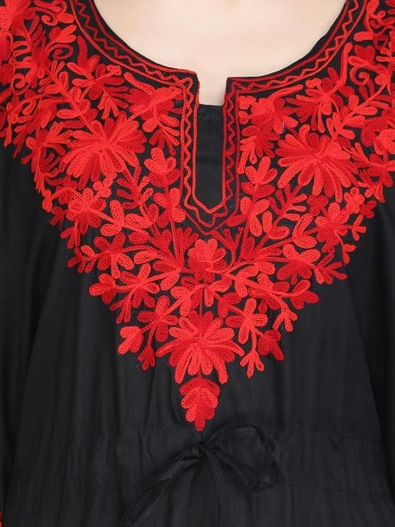 Women's Rayon Kaftan Dress Ladies Maxi Sleepwear Night Gown V-Neck Night Wear