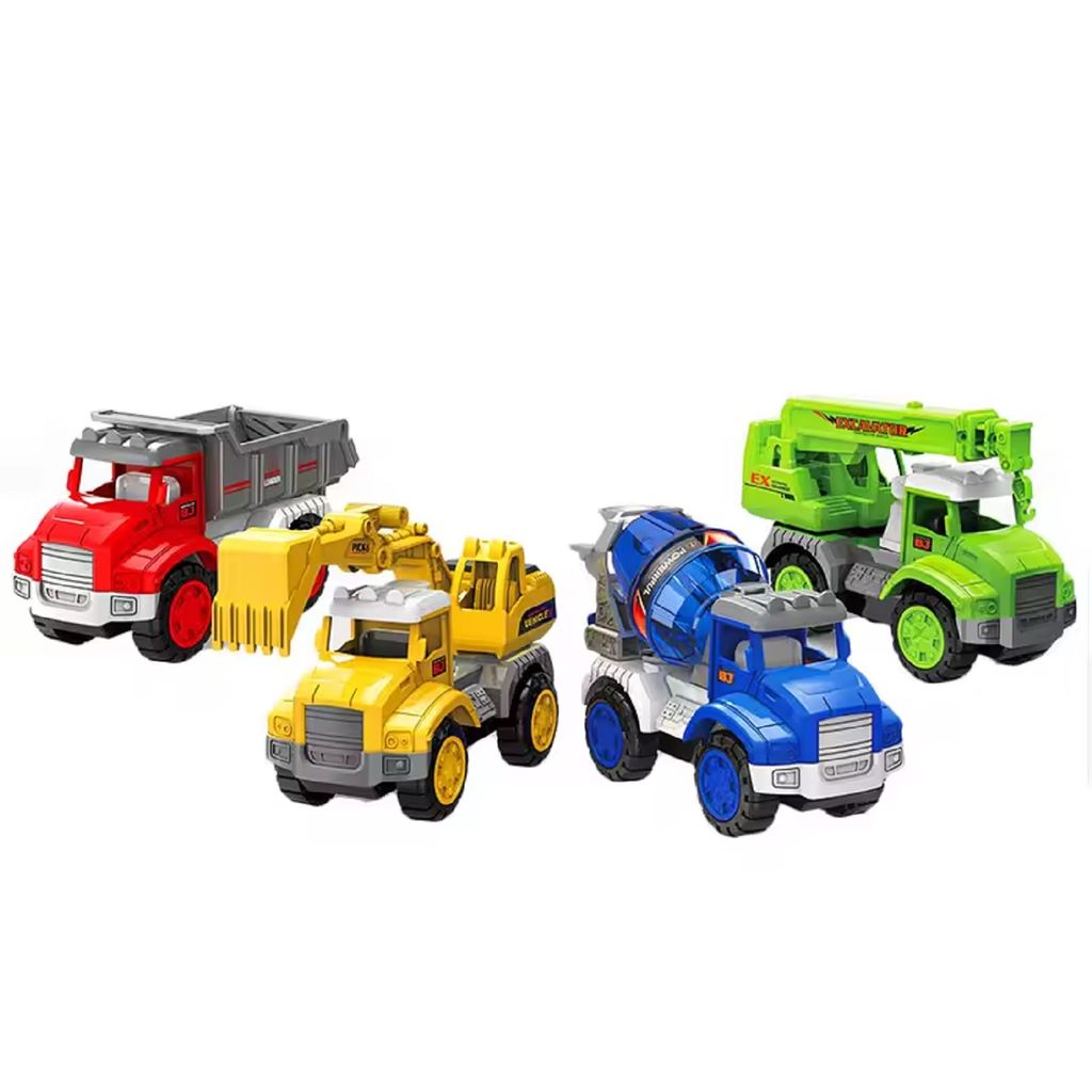 KTRS Enterprise City Server Dump Vehicle Friction Powered Construction Trucks Excavator Toys Crane Truck Toy for Boys, Girls, Kids. Above 2 Year(Multicolor) Pack of 4. - Toys and Games | Buy online on ZillyBuy