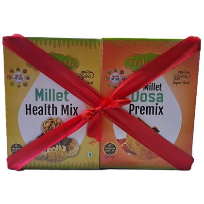 Gift Pack of 4 (Health Mix, Dosa Premix, Khichdi Mix, Ragi Tea)