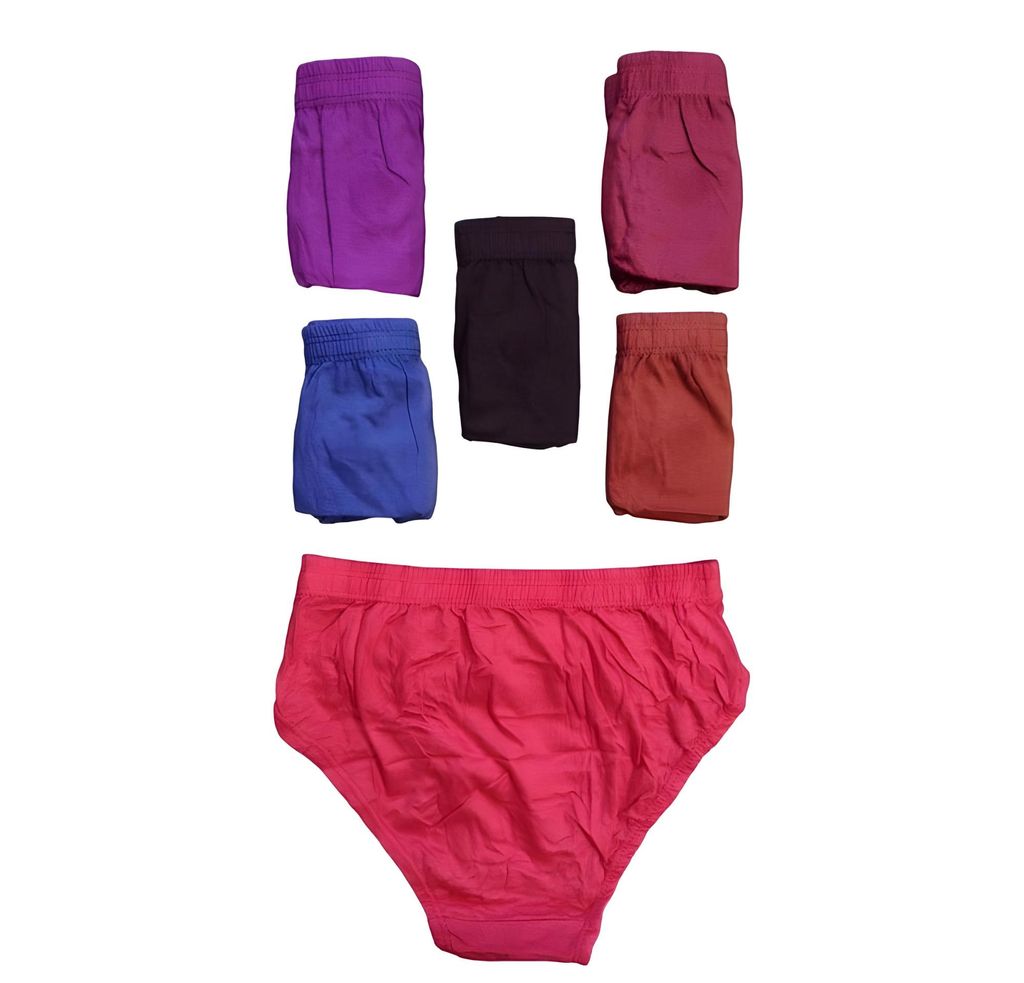 Maxolity® Comfortable Women's Cotton Hipster Panties - Soft, Breathable, and Stylish Solid Colors pack of 6
