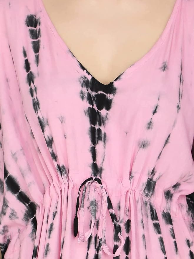 Women Fashion Rayon Long Cover Up Maxi Summer Dress Night Dress Kimono Style Kaftan Nightgown