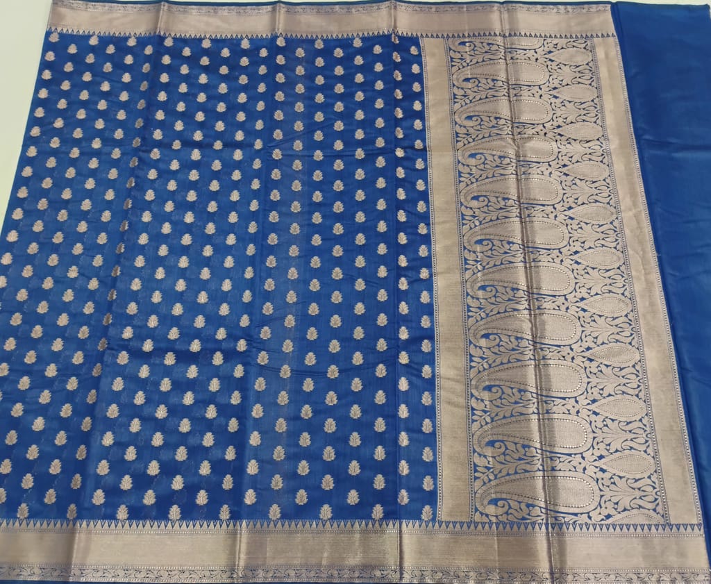 Banarasi Cotton Muslin Silk Saree - Sarees | Buy online on ZillyBuy