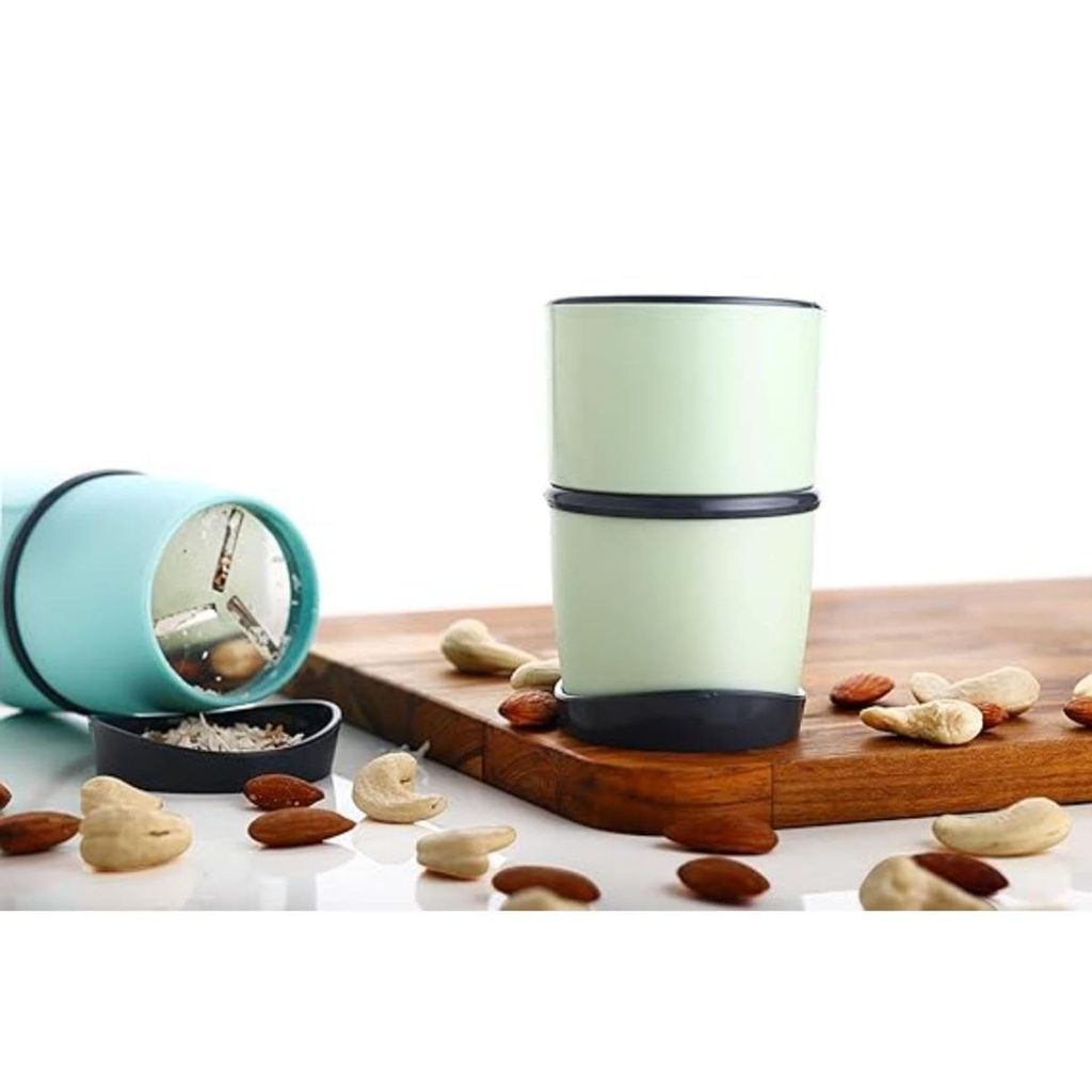 GLOBAL IMPEX  3 in 1 Dry Fruit Chopper Slicer Multipurpose Kitchen Cutter with 3 Steel Blade Dry Fruit Slicer - Pista Green Color (296 Gram Pack Of 1, Additional 3 Steel Blade)