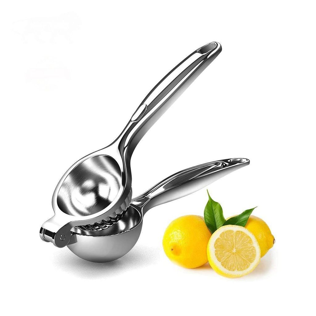 GLOBAL IMPEX Heavy Duty Lemon Squeezer 300g β Manual Citrus Press Juicer Made of Zinc Alloy with Non-Slip Handle & Steel Finish | Lemon Lime Squeezer for Home, Kitchen & Bar Use