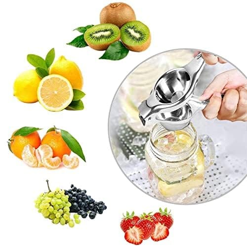 NEWWAY 300g Heavy Duty Lemon Squeezer β Large Zinc Alloy Manual Citrus Juicer with Stainless Steel Finish & Ergonomic Handle | Lemon Lime Press Tool for Kitchen, Bar & Home Use