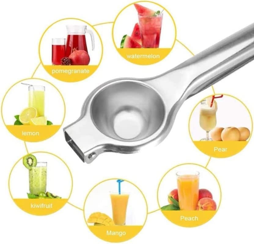GLOBAL IMPEX 2 in1 Stainless Steel Lemon Squeezer with Bottle Opener and Pizza Cutter with Comfortable Plastic Handle Combo of Lemon Squeezer with Red Pizza Cutter (Pack of 2)
