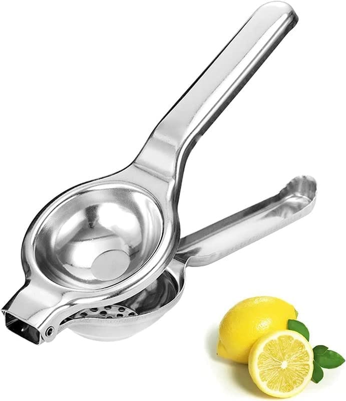 GLOBAL IMPEX 2 in1 Stainless Steel Lemon Squeezer with Bottle Opener and Pizza Cutter with Comfortable Plastic Handle Combo of Lemon Squeezer with Red Pizza Cutter (Pack of 2)