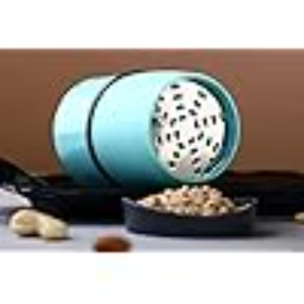 GLOBAL IMPEX  3 in 1 Dry Fruit Chopper Slicer Multipurpose Kitchen Cutter with 3 Steel Blade Dry Fruit Slicer - Yellow Color (296 Gram Pack Of 1, Additional 3 Steel Blade)