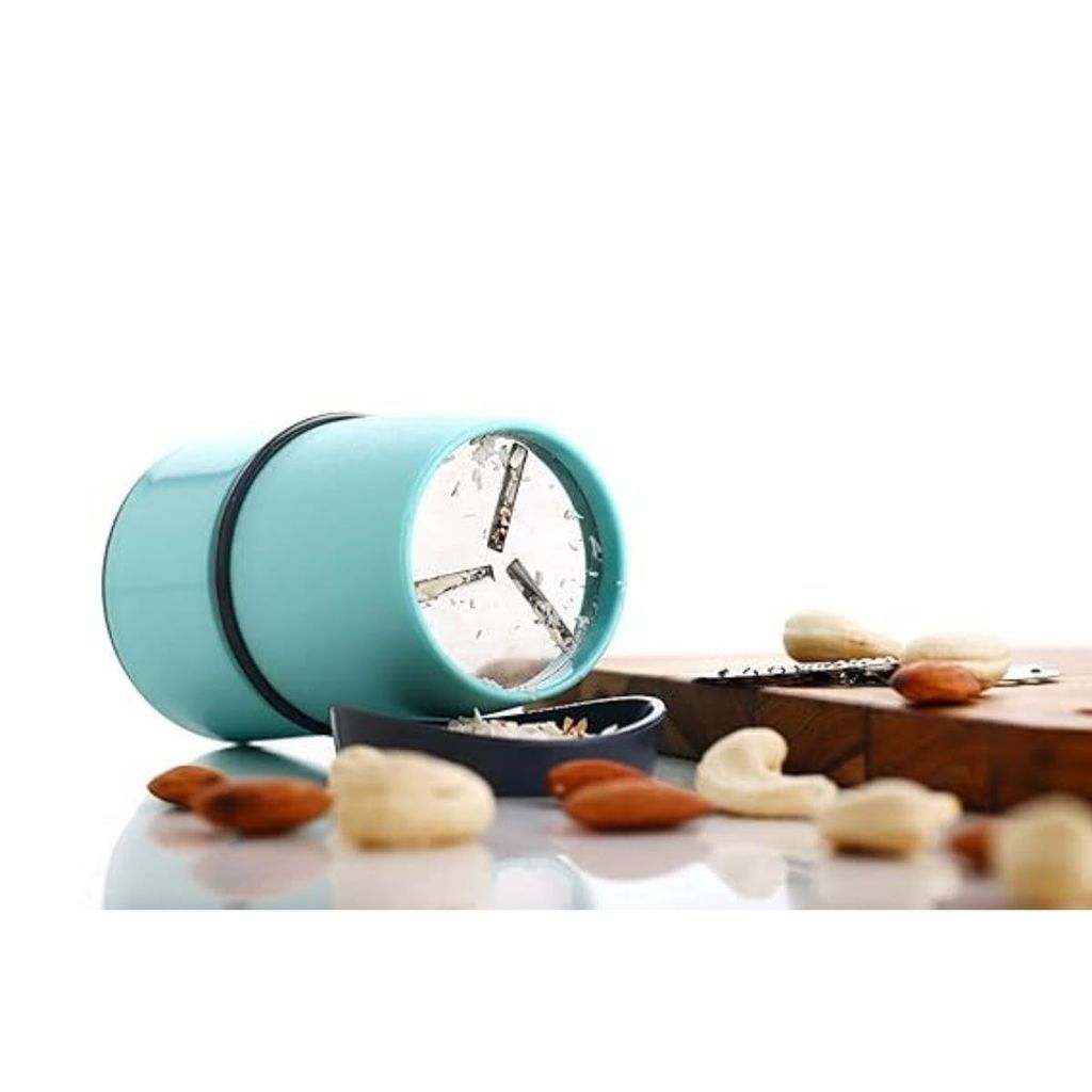 GLOBAL IMPEX  3 in 1 Dry Fruit Chopper Slicer Multipurpose Kitchen Cutter with 3 Steel Blade Dry Fruit Slicer - Yellow Color (296 Gram Pack Of 1, Additional 3 Steel Blade)