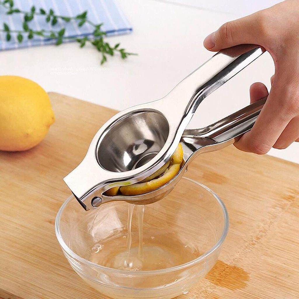 GLOBAL IMPEX Stainless Steel Lemon Squeezer with Bottle Opener and Pizza Cutter with Plastic Handle Combo Set Comfortable Handle Kitchen Combo