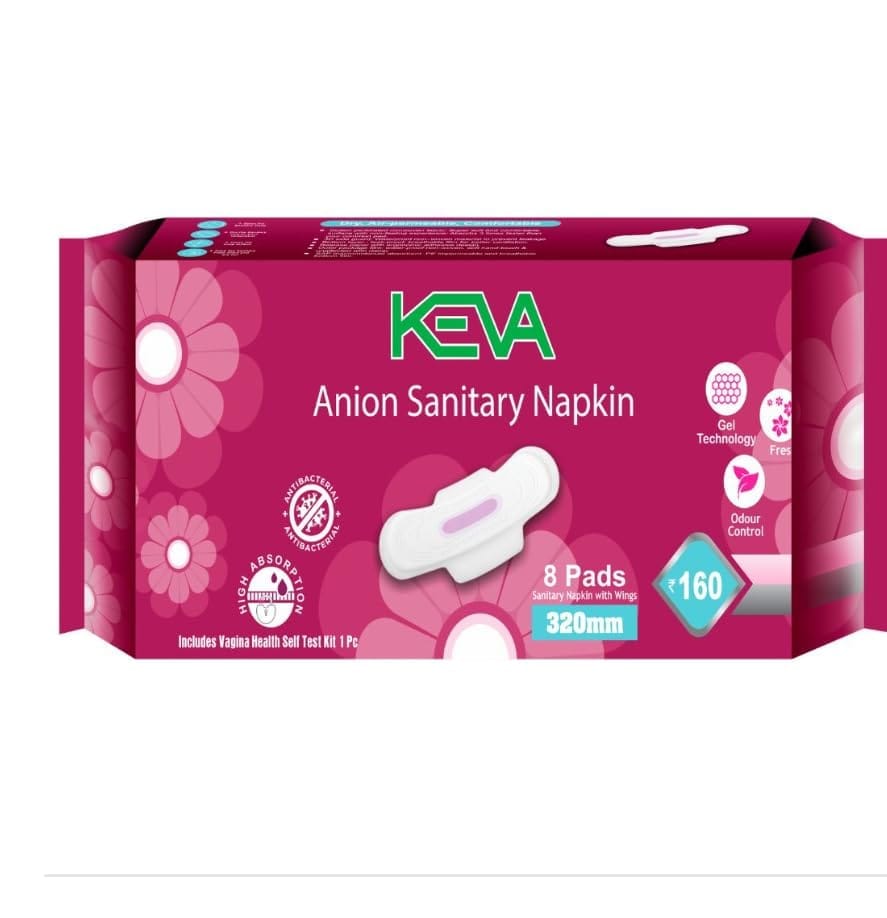 Keva Anion Sanitary Pad, 320 mm, 8 pad X 3, Pack of 3