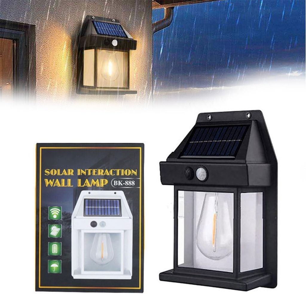 Solar Wall Lights Outdoor, Wireless Dusk to Dawn Porch Lights Fixture