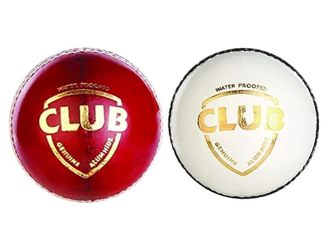Balle de cricket en cuir DSC Pro League | Couleur : Rouge | Meilleure rétention de