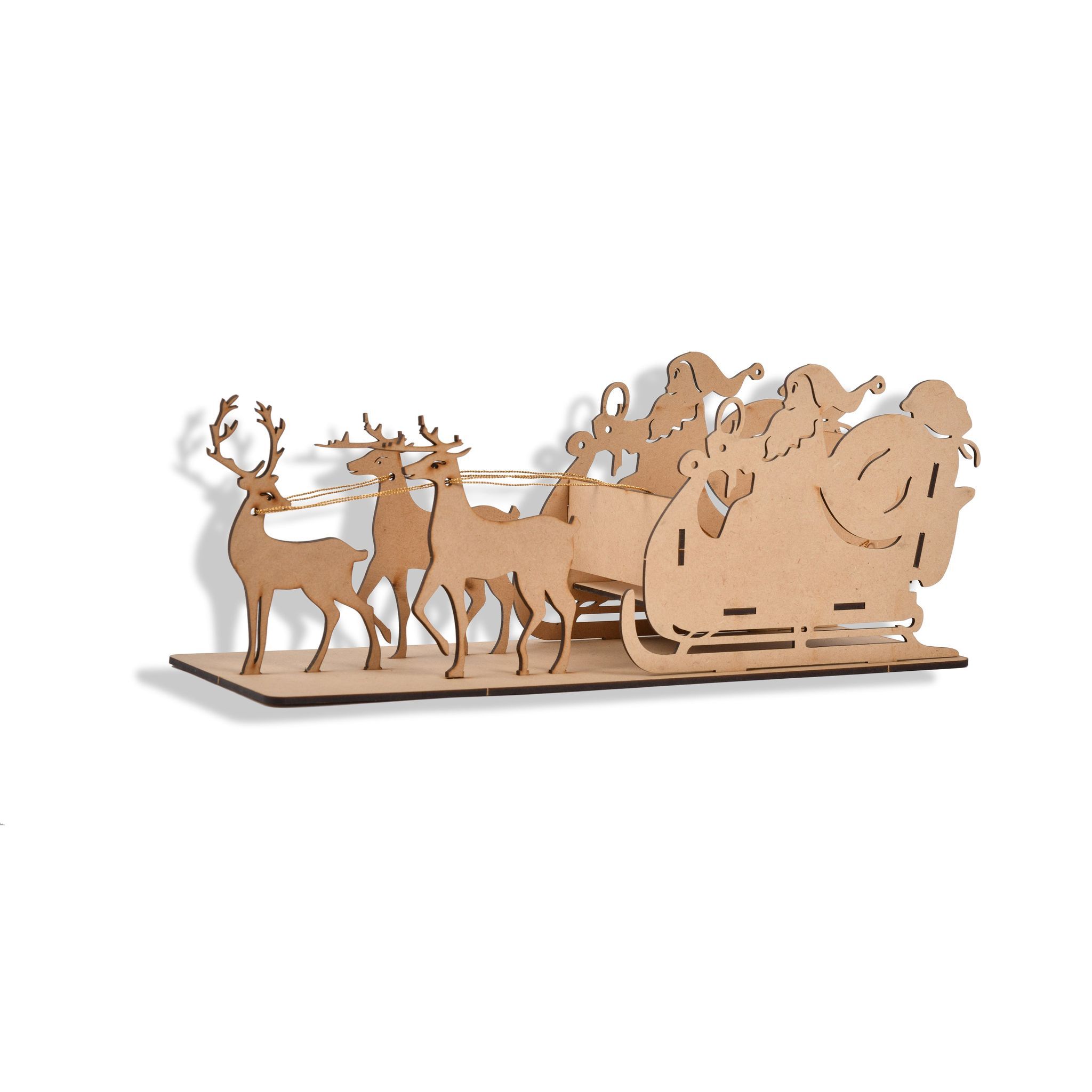 Wooden Santa's Sleigh Pen & Pencil Stand (Wooden)