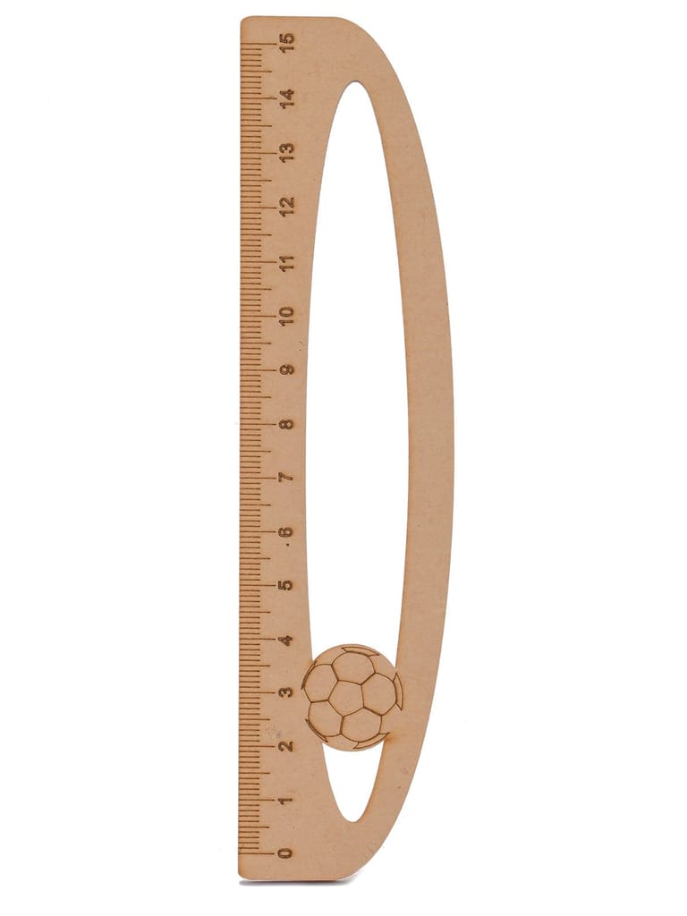 D Shape Football Wooden Ruler | Scale 15 CMS - Stationery | Buy online on ZillyBuy