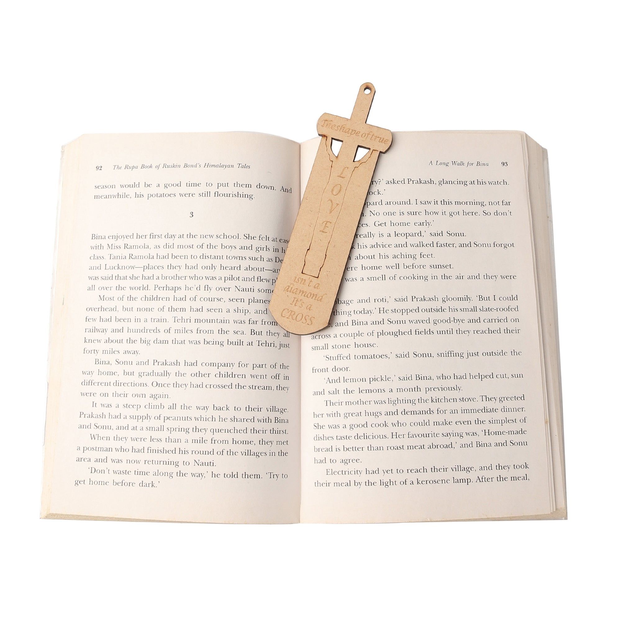 The Shape of True Wooden Bookmark