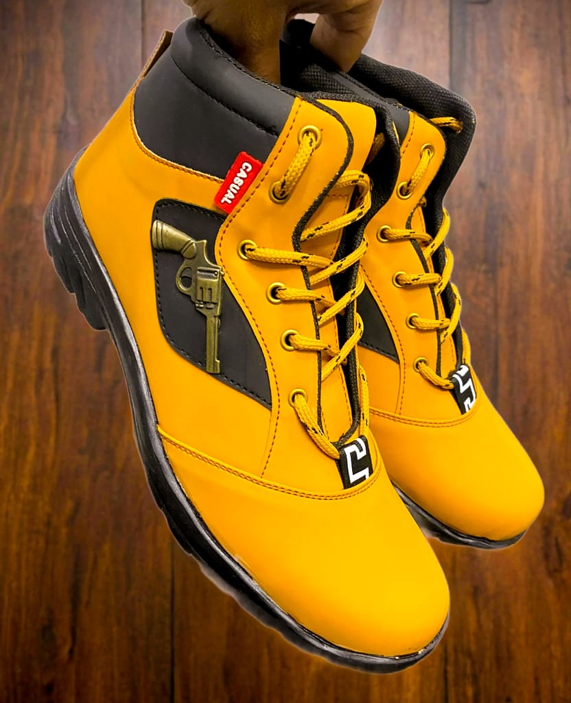 Tan Gun Boot For Men, Casual For Men, Men's Footwear, Party wear Boots, Daily wear Casual Boots, By–Auras Shoes