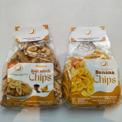 Banana Chips & Banana Kali Mirch Chips (250 gm)