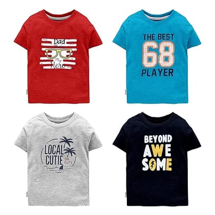 Boys' & Girls' T-Shirt (Pack of 4)