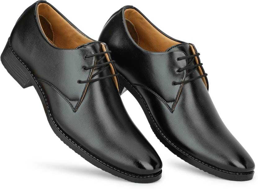 WUGO::Latest Gorgeous Men Formal Shoes|Black Derby Shoes|Outdoor Office Shoes For Men's & Boys (Free Home Delivery)