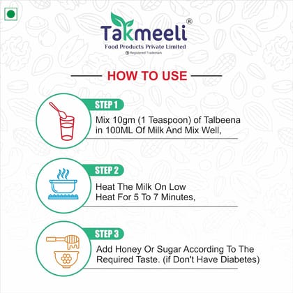 Takmeeli Talbeena With Dry Fruits - Elaichi Flavour - Cereals for Breakfast, No Preservatives , No Added Sugar - Islamic Breakfast | Healthy Diet | Breakfast Food | 1X250 = 250gm - Pack Of 1 Takmeeli Talbeena With Dry Fruits - Elaichi Flavour - Cereals for Breakfast, No Preservatives , No Added Sugar - Islamic Breakfast | Healthy Diet | Breakfast Food | 1X250 = 250gm - Pack Of 1