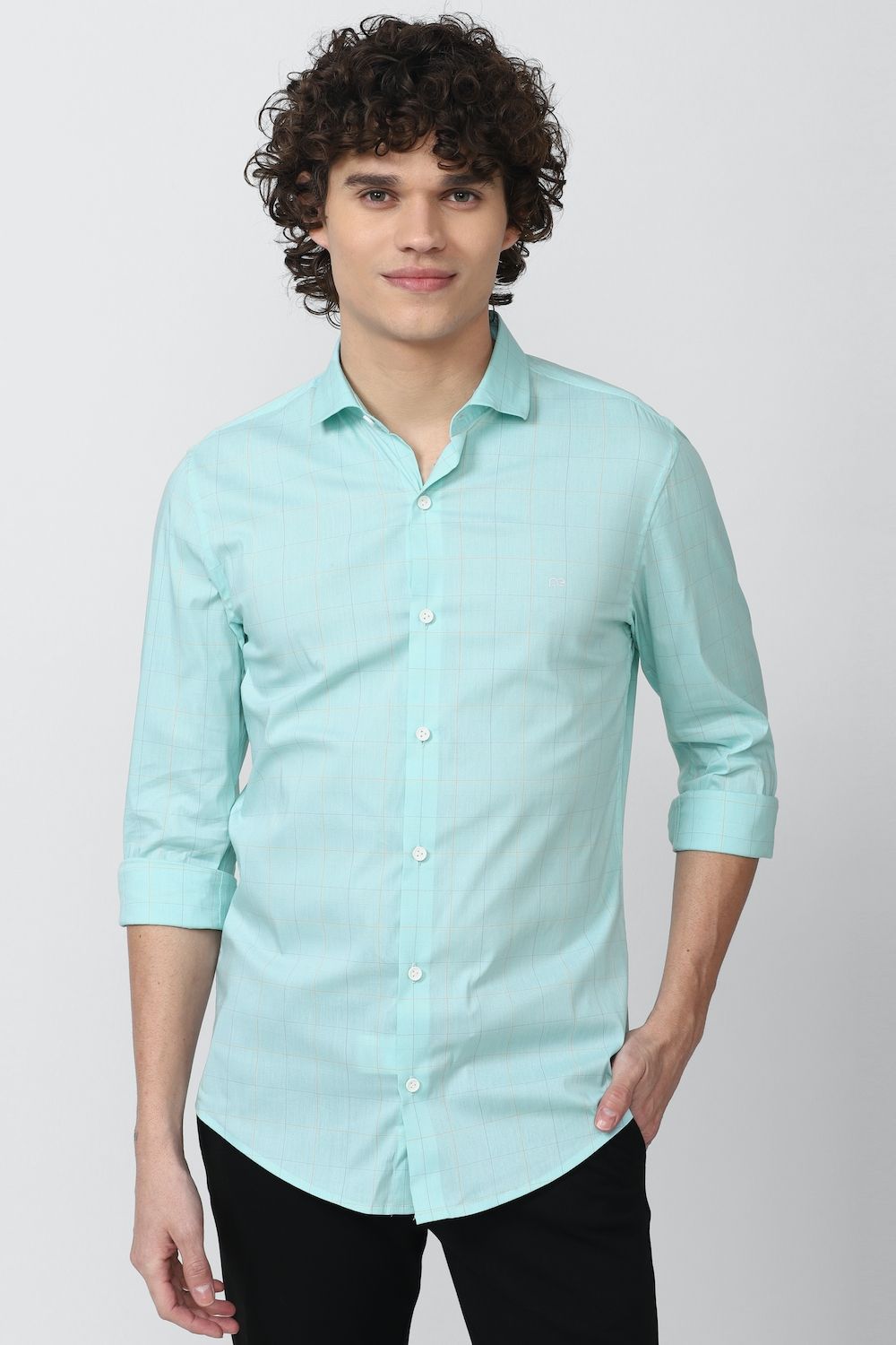 Men Blue Super Slim Fit Formal Full Sleeves Formal Shirt