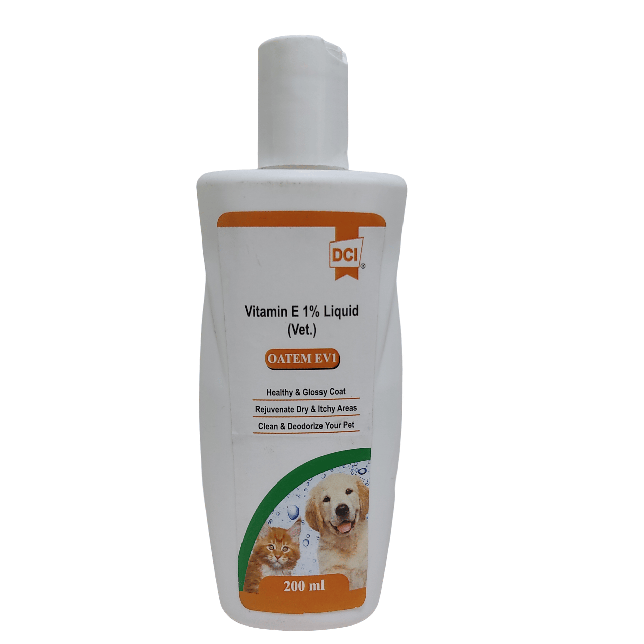 OATEM EV1 Vitamin E 1% Liquid (Vet.) for Healthy & Glossy Pet Coat, 200ml